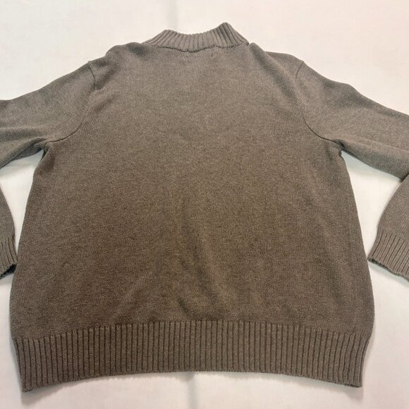 ~~Polo Ralph Lauren Sweater Men’s XL Brown 1/4 Zip BLUE Pony - Picture 5 of 5